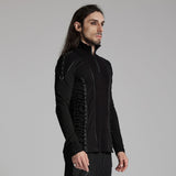 Cyber punk stand up collar personalized T-shirt