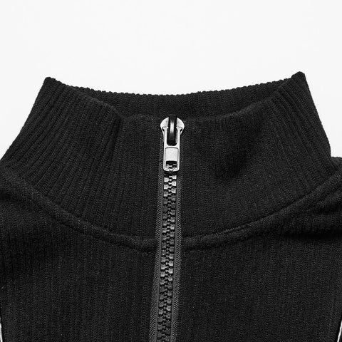 Cyber punk stand up collar personalized T-shirt
