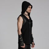 Punk hooded decadent vest