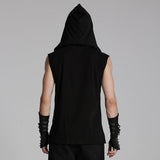 Punk hooded decadent vest