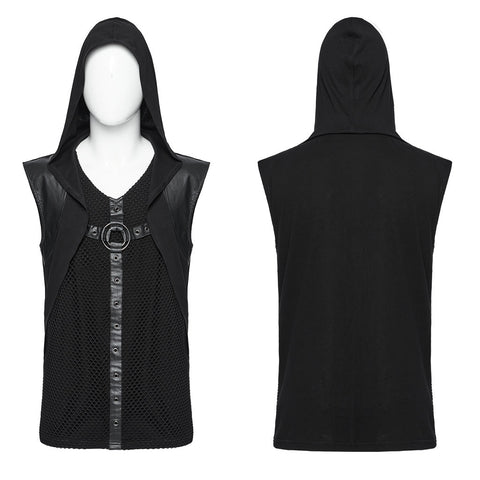 Punk hooded decadent vest