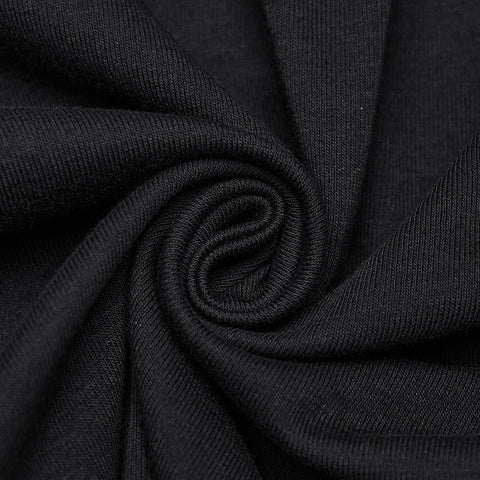 Punk drawstring structure T-shirt