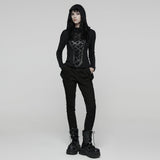 Punk Hooded  Knitted T-Shirt