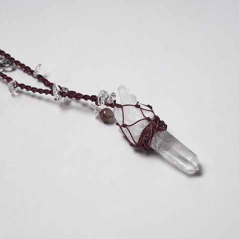Natural Crystal Woven Necklace
