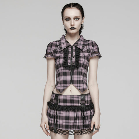2024 Pretty cute plaid Shirt