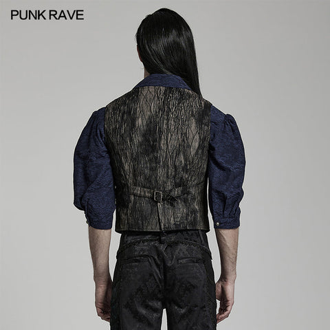 Goth Dark Distressed Waistcoat