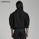 Goth jacquard half sleeve shirt