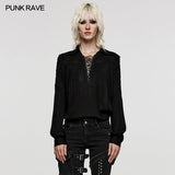 Deep V-neck Goth Shirt