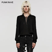 Deep V-neck Goth Shirt