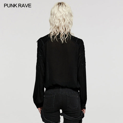 Deep V-neck Goth Shirt