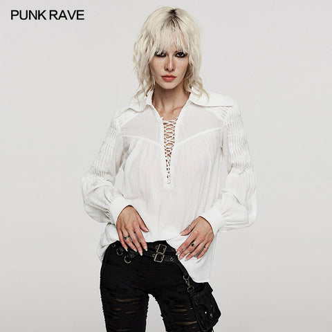 Deep V-neck Goth Shirt