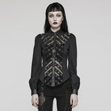 Punk sexy hollow shirt