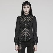 Punk sexy hollow shirt
