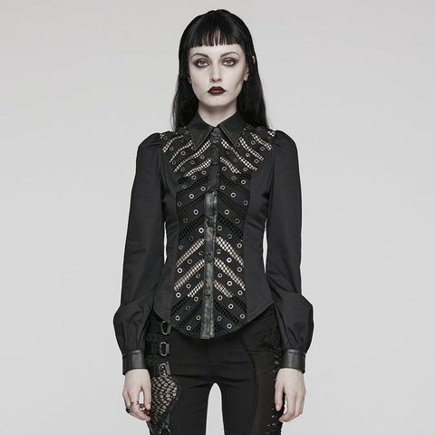 Punk sexy hollow shirt
