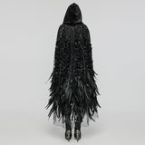 Dark Goth Gorgeous Feather Cloak