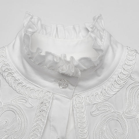 Retro goth wide shoulder shirt