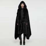 Goth Asymmetric Plush Cloak