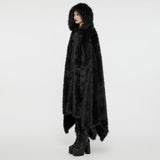 Goth Asymmetric Plush Cloak