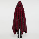 Goth Asymmetric Plush Cloak