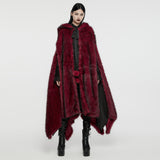 Goth Asymmetric Plush Cloak