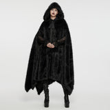 Goth Asymmetric Plush Cloak