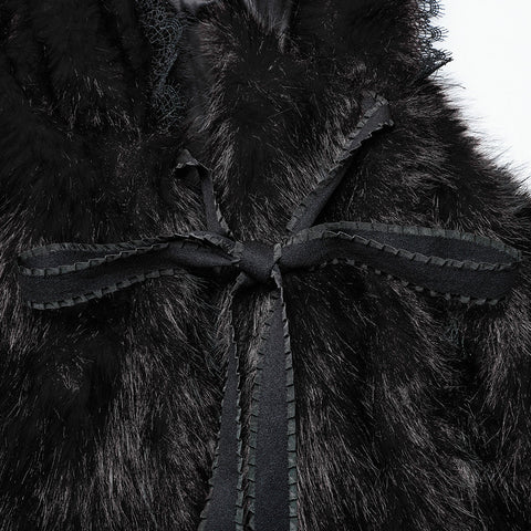 Goth Asymmetric Plush Cloak