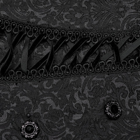 Jacquard Ruffled Collar Shirt