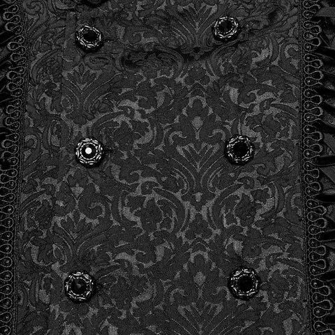 Jacquard Ruffled Collar Shirt