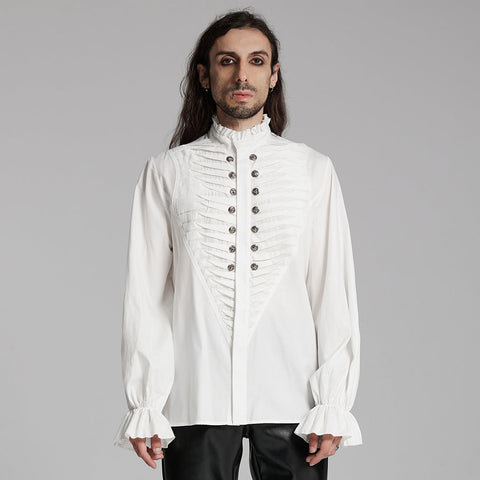 Goth Exquisite 3D Pleated Shirt