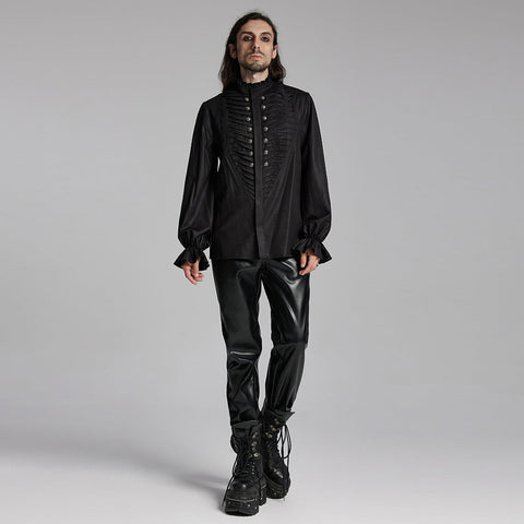 Goth Exquisite 3D Pleated Shirt
