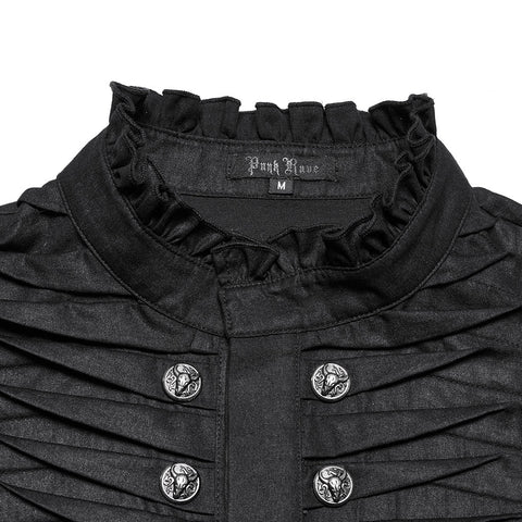 Goth Exquisite 3D Pleated Shirt