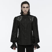 Goth stand collar palace gorgeous shirt
