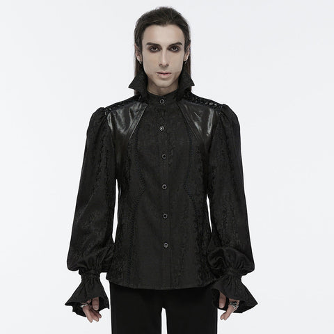 Goth stand collar palace gorgeous shirt