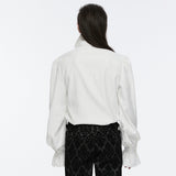 Goth stand collar palace gorgeous shirt