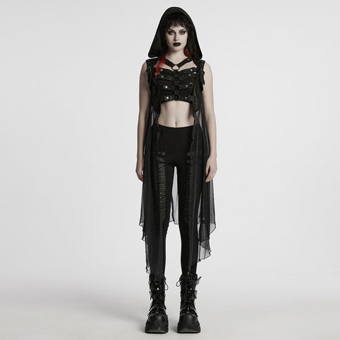 Punk personalized hollow skeleton vest