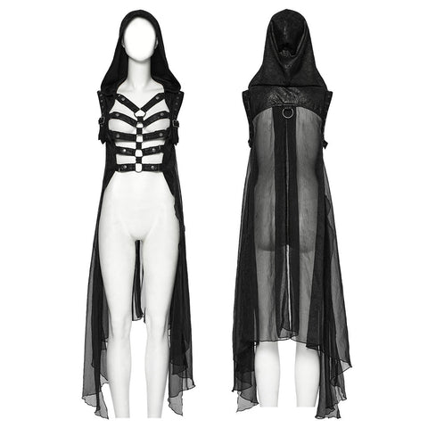 Punk personalized hollow skeleton vest