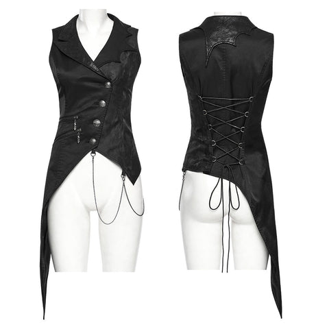 Dark Night Goth Asymmetric vest