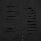 Punk hooded cut washed jacket