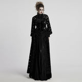 Retro embroidered velvet shirt