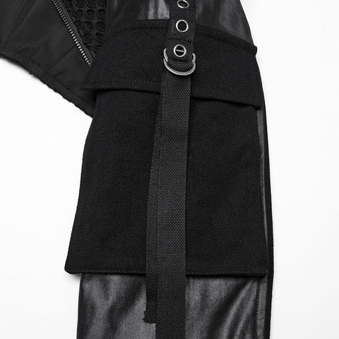 Punk ultra short motorcycle jacket