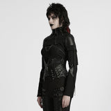 Punk ultra short motorcycle jacket