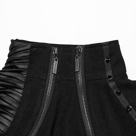 Punk ultra short motorcycle jacket