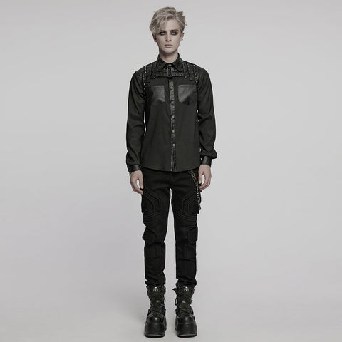 Punk handsome street men's shirt