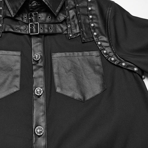 Punk handsome street men's shirt