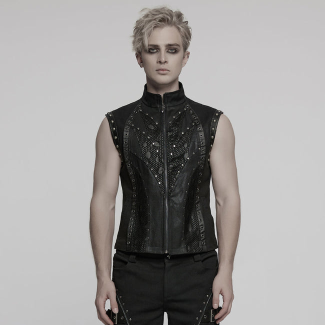 Punk handsome segmentation vest