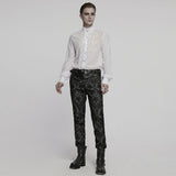Goth glossy chiffon gemstone shirt