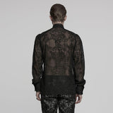 Goth Romantic Chiffon Men's Shirt