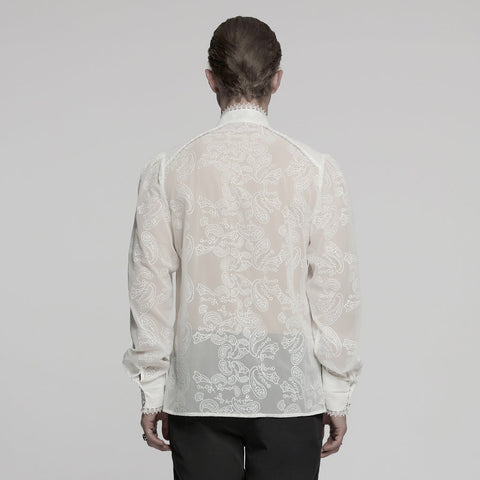 Goth Romantic Chiffon Men's Shirt