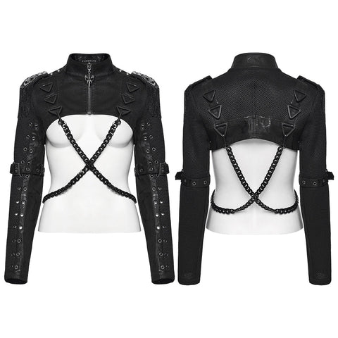 Punk Metal rock Ultra-Short Jacket For Women