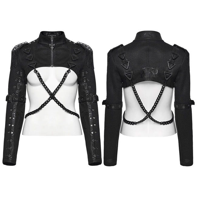 Punk Metal rock Ultra-Short Jacket For Women